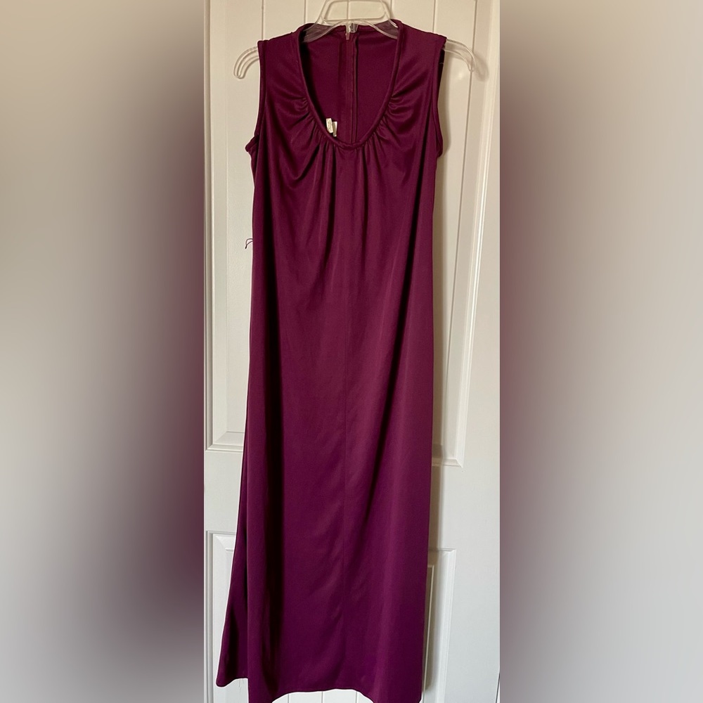 Vintage Purple Maxi Sheath Dress